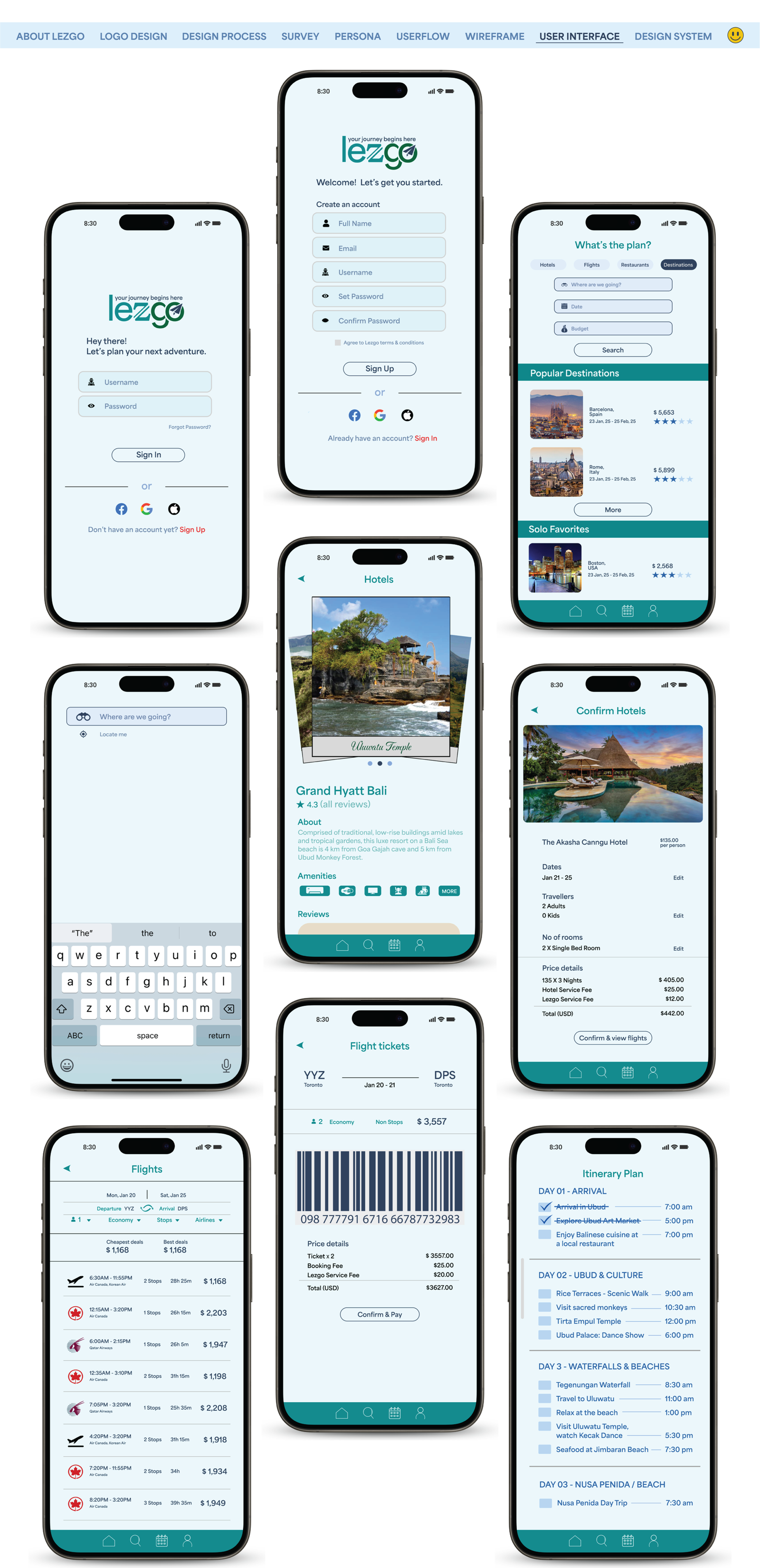user interface